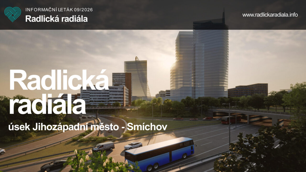 Radlická radiála – informační leták 09/2026, strana 1 z 5