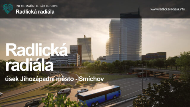 Radlická radiála – informační leták 09/2026, strana 1 z 5