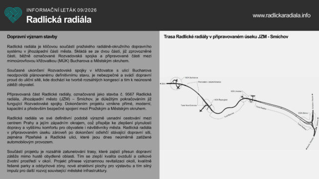Radlická radiála – informační leták 09/2026, strana 3 z 5